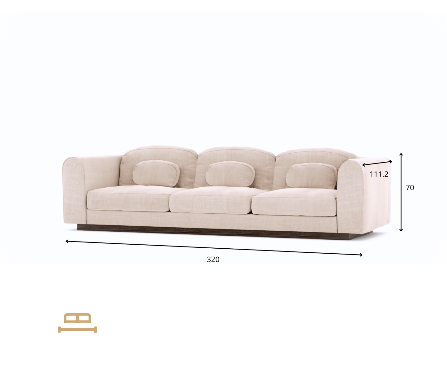 Lumi 3-vietė sofa