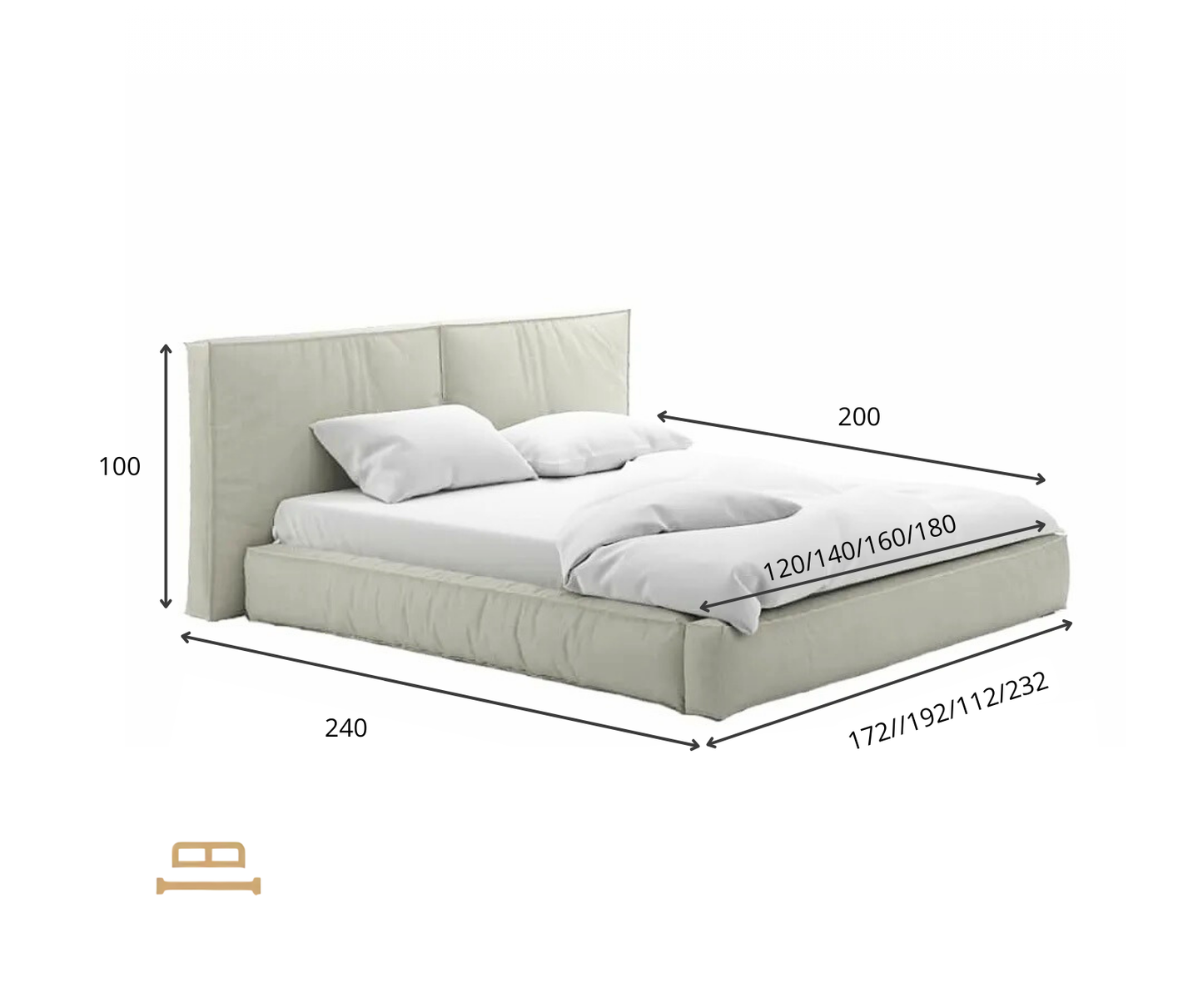 Dahila mīkstā galvas klāja gulta