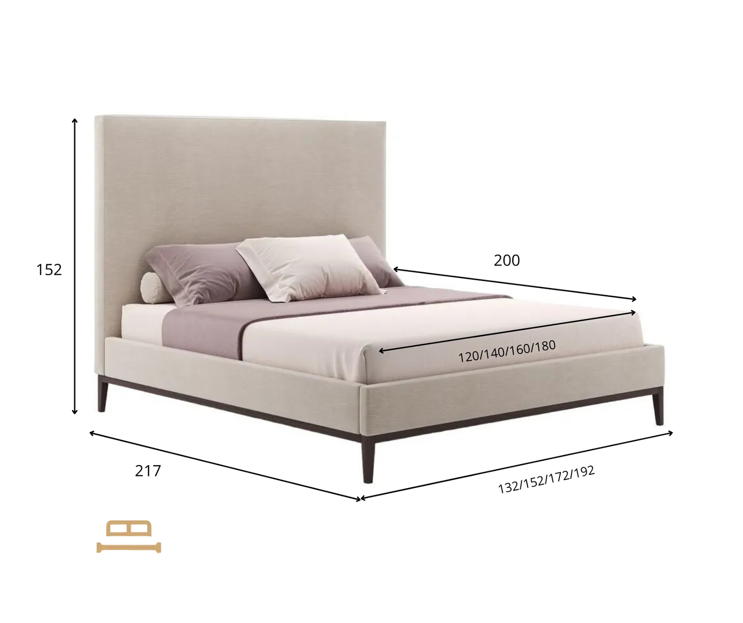 „Amelia“ aukštos galvūgalio lova