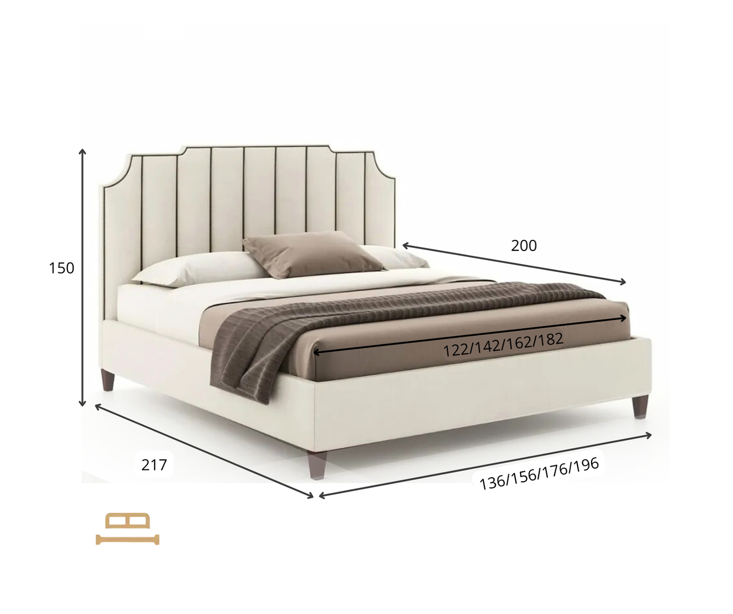 Gabriella vertikali galvūgalio lova