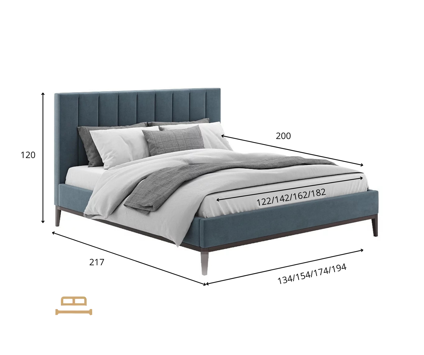 Amelia Velvet Upholstered Platform Bed