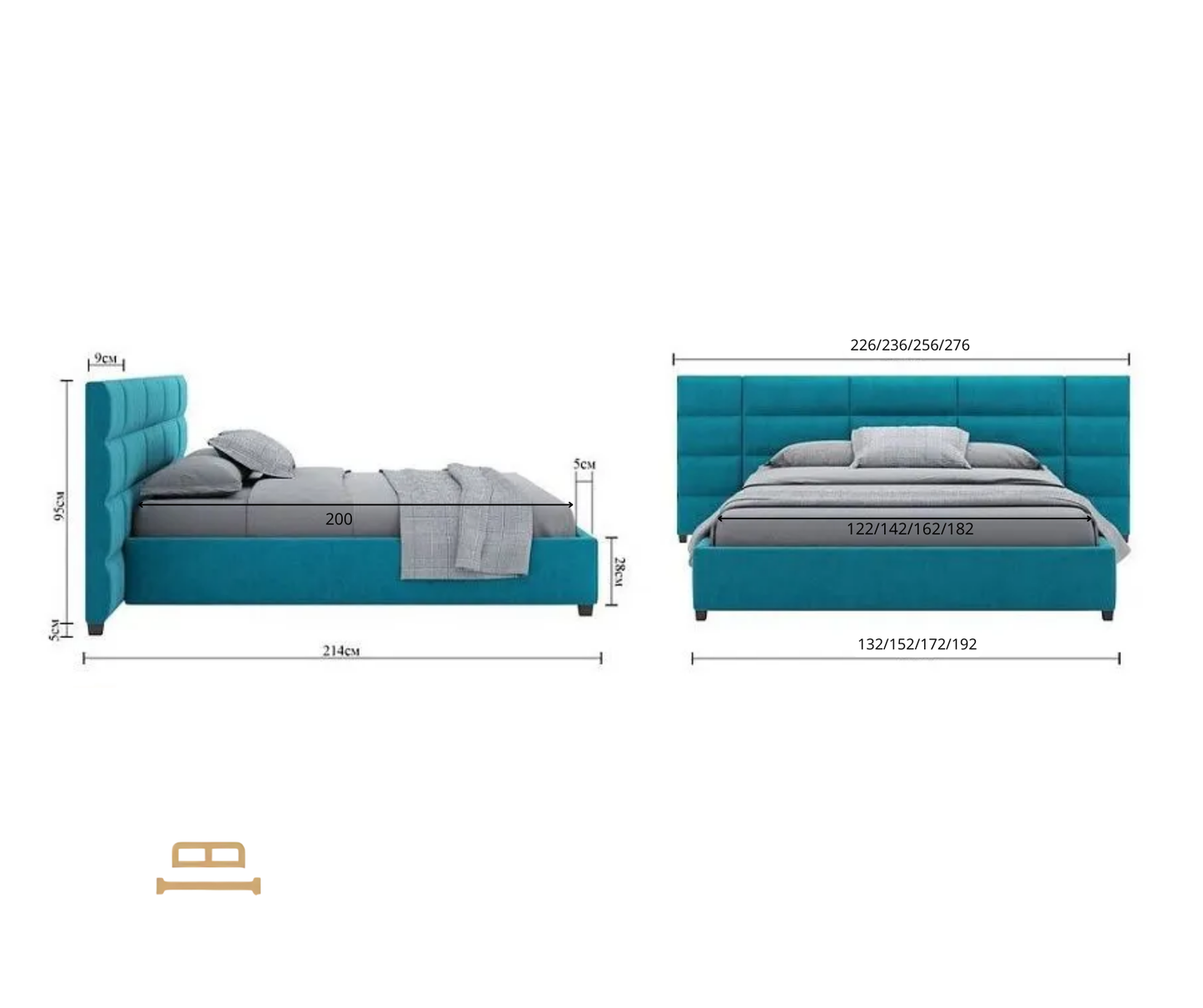 „Ava“ lova su išplėstiniu skydeliu