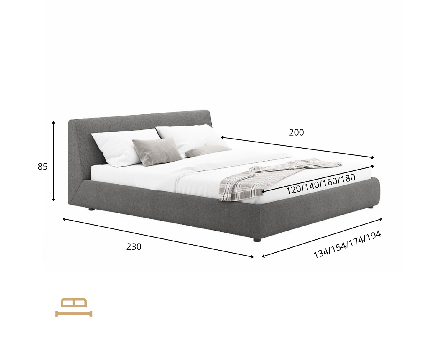 Otto mīkstās platformas gulta