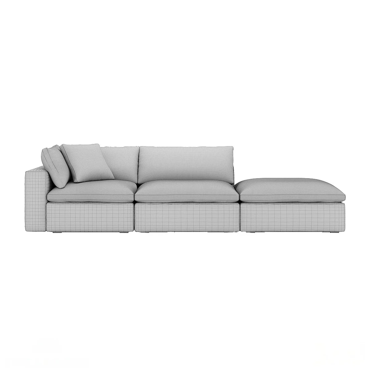 Ari modulinė kampinė sofa su pouffe