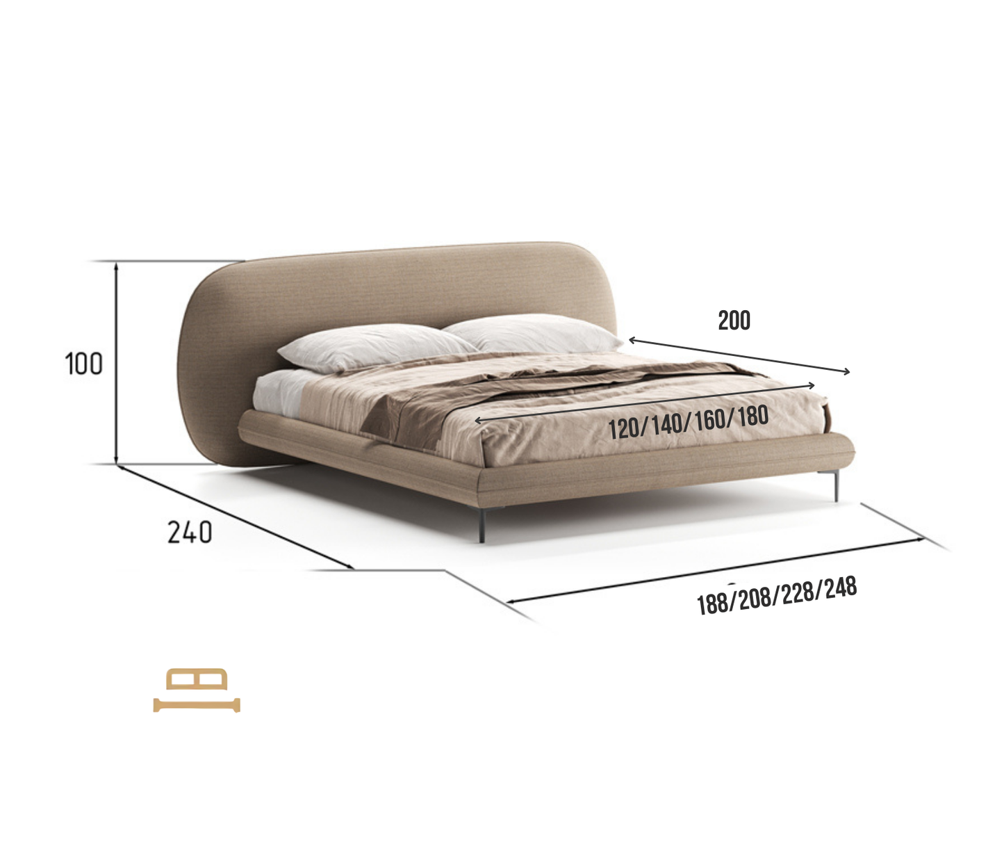 Bolzano divguļamā gulta