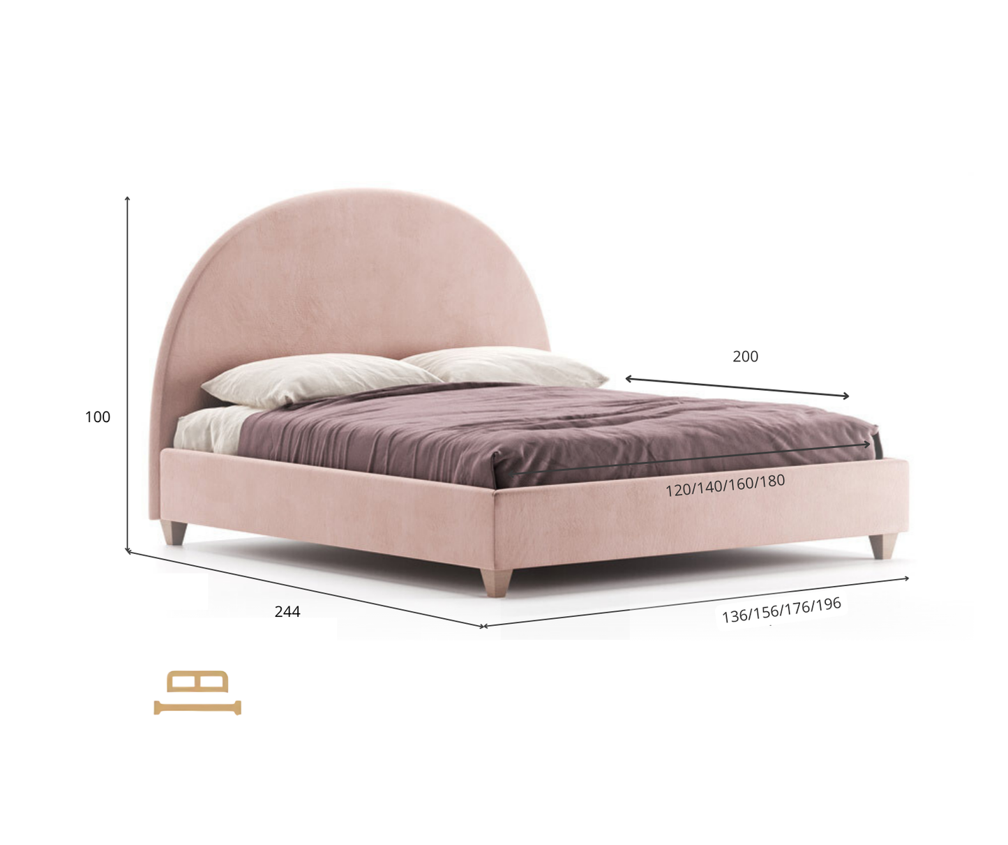 Luna gulta ar apaļu galvas klāju