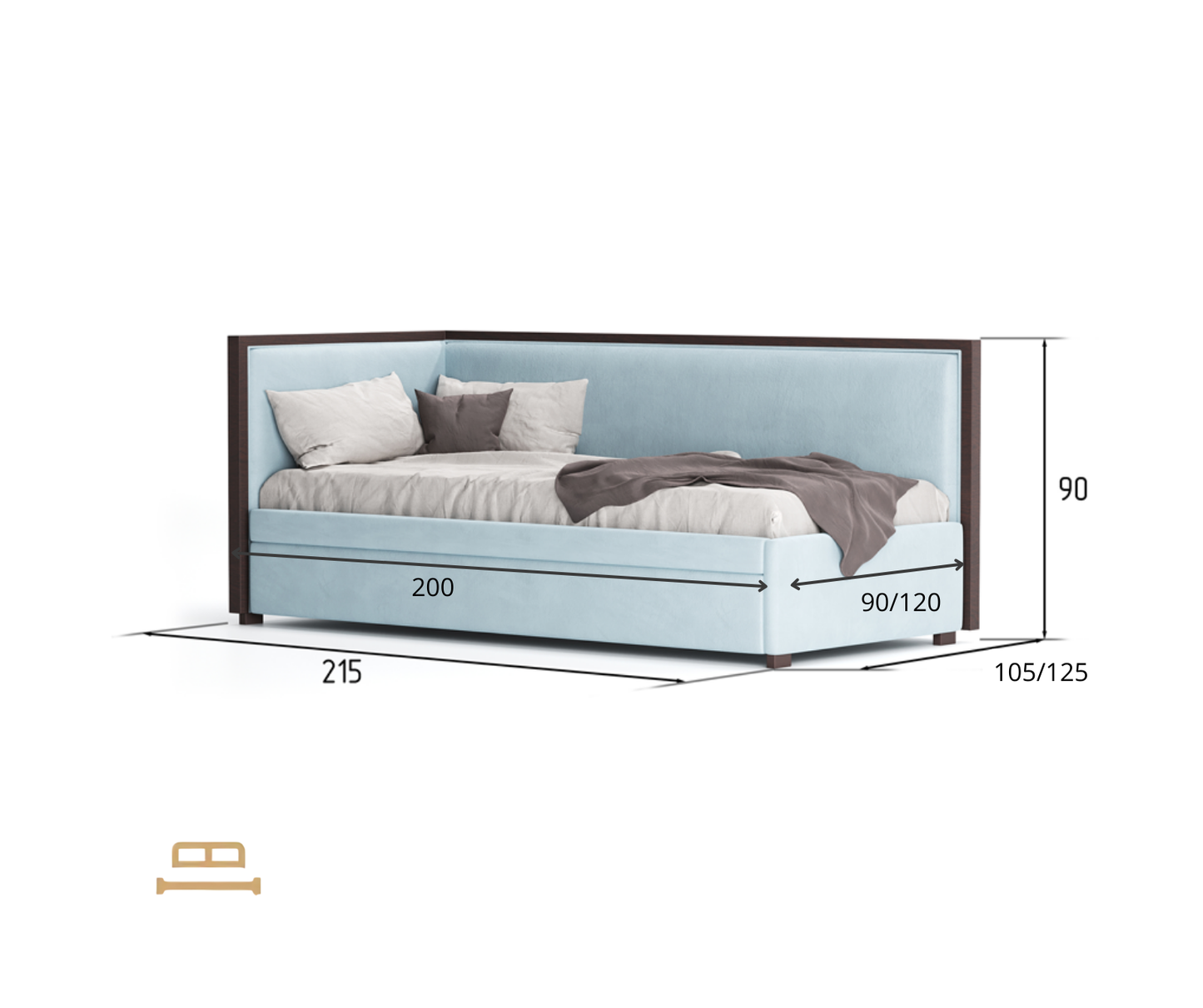 Nuvola daybed ar glabāšanu