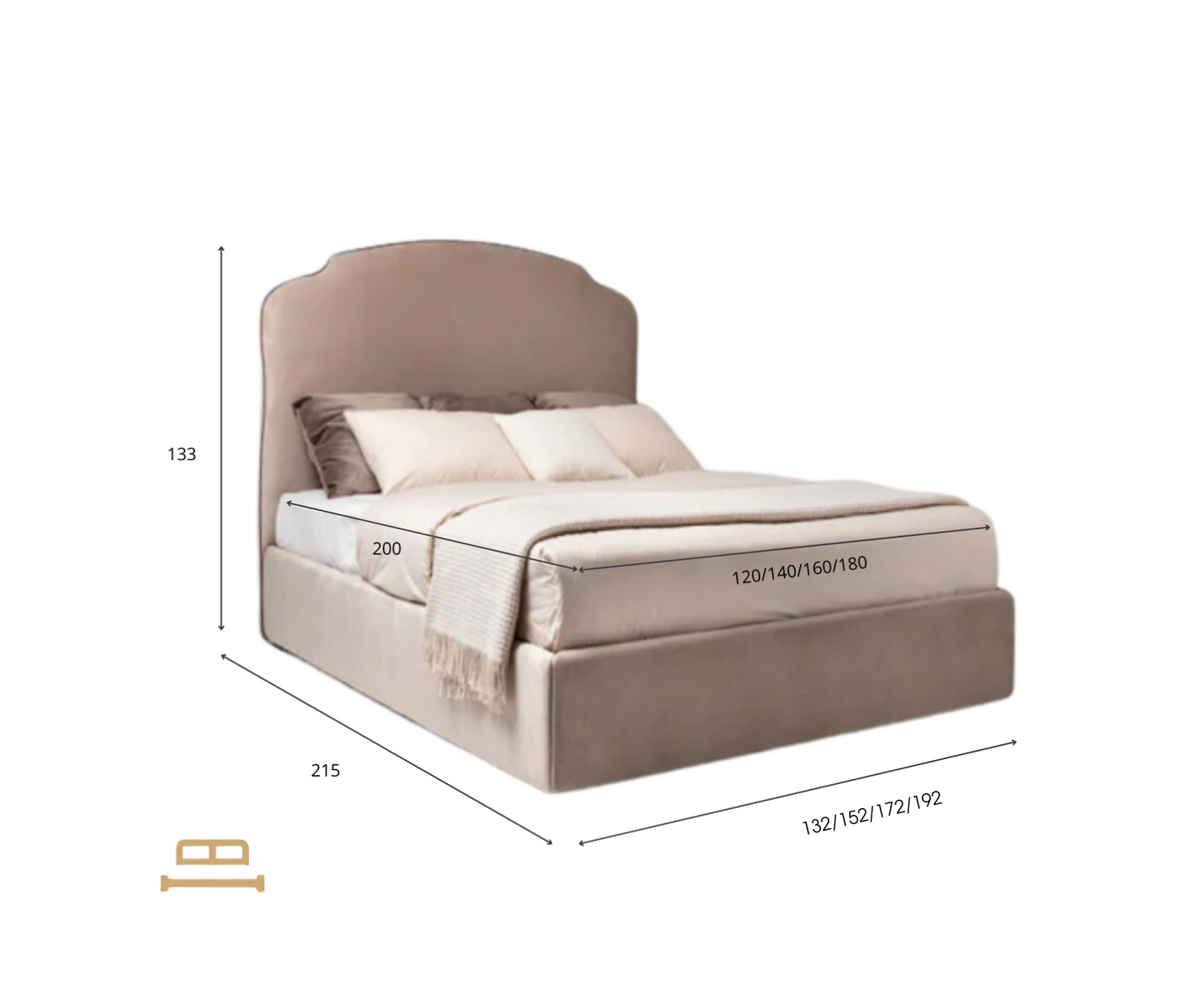 Кровать изголовья Inge High