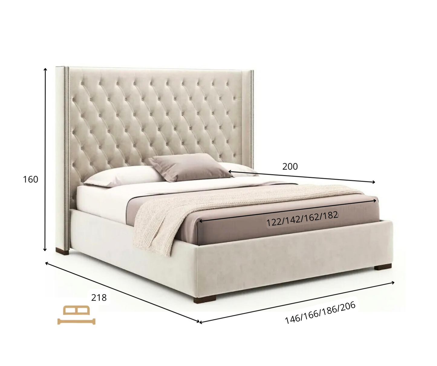 Доминик высокий кровать