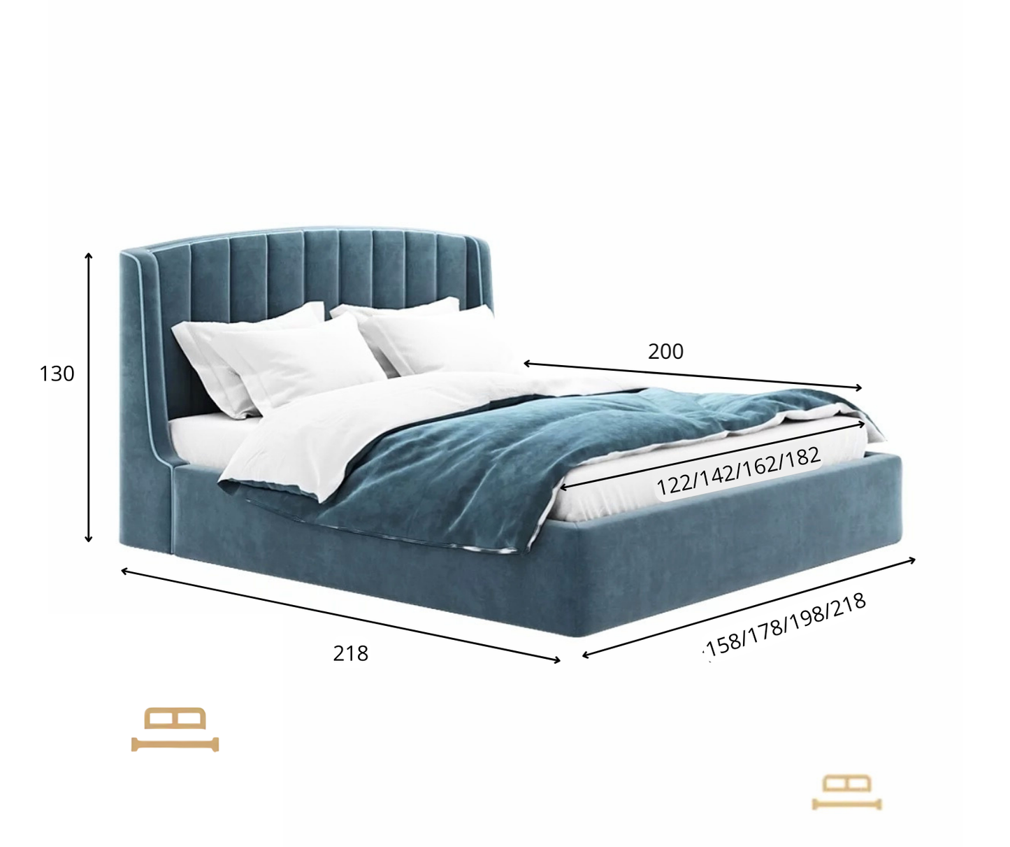 Amable bed with footboard