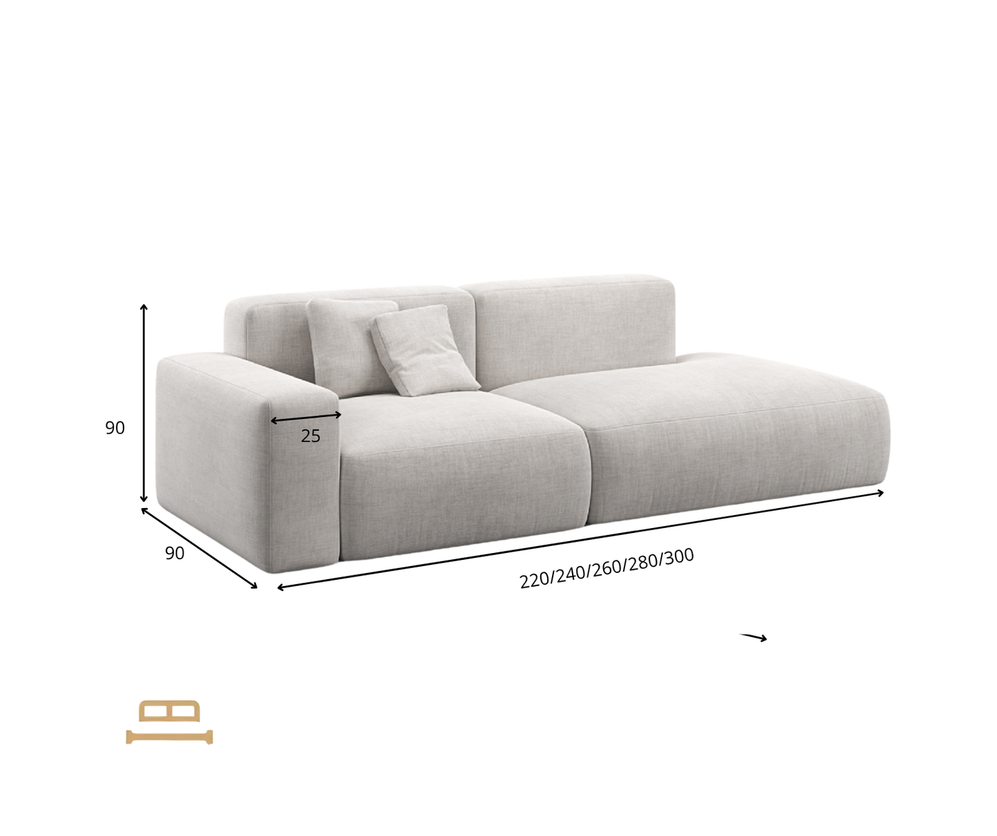 Kermit 2-Seater Corner Sofa