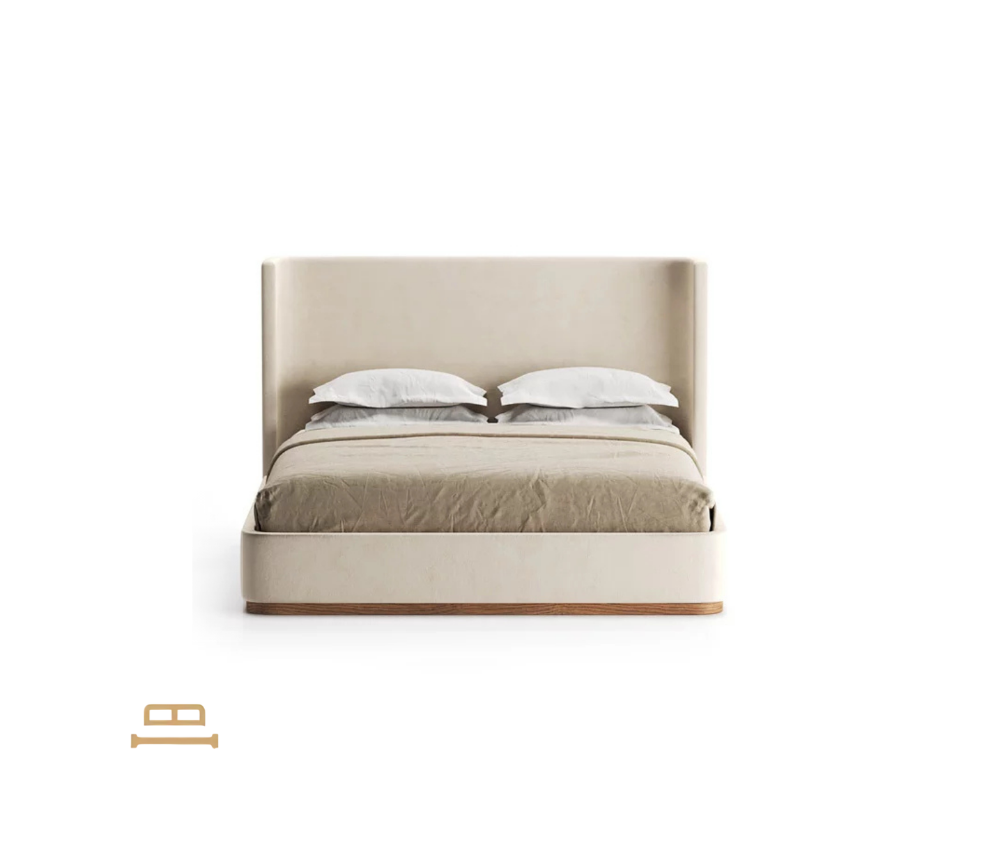 Ēnu gulta ar augstu galvas klāju