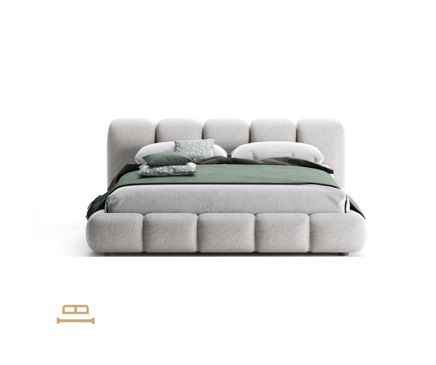 Divguļamā gulta pūkains