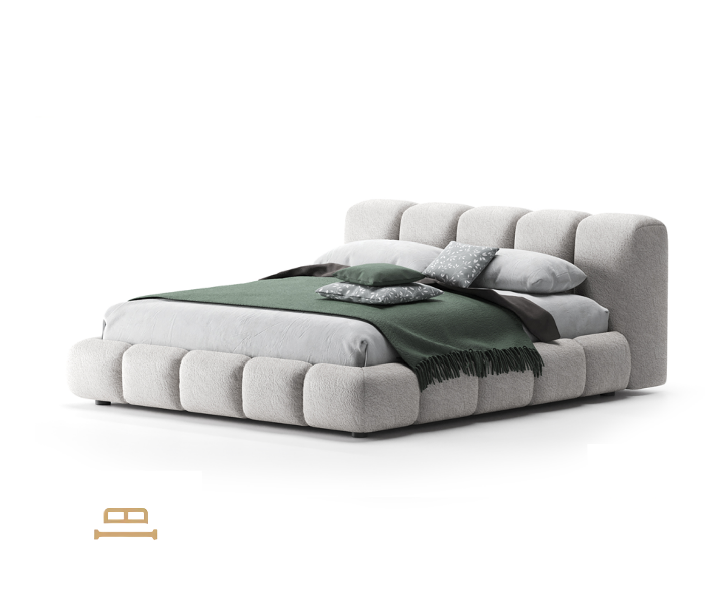 Divguļamā gulta pūkains