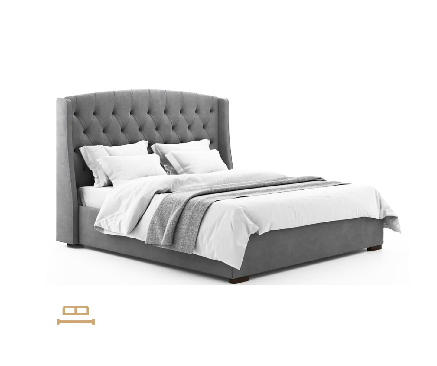 Sophia mygtukų galvūgalio lova